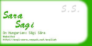 sara sagi business card