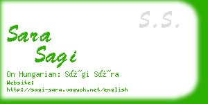 sara sagi business card